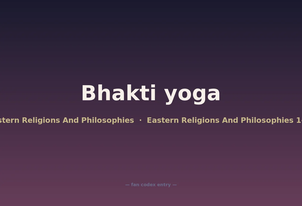 Bhakti yoga