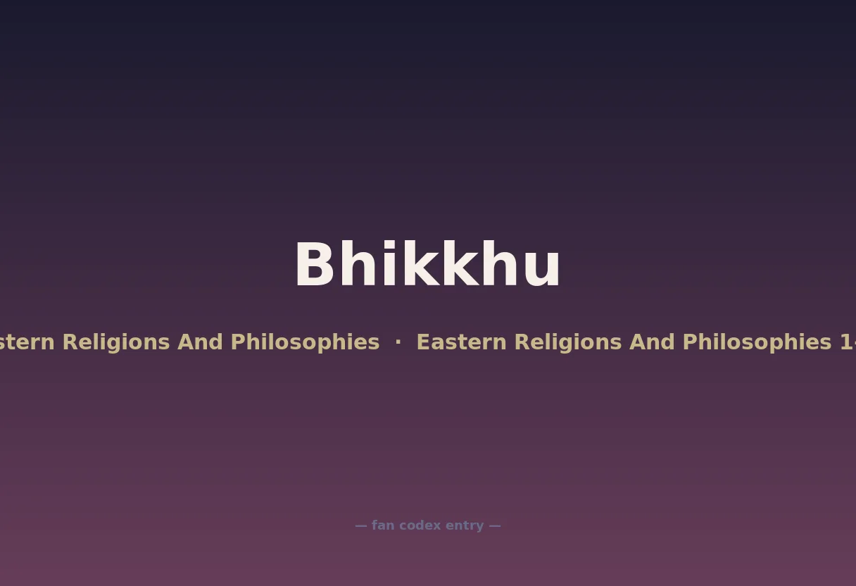 Bhikkhu